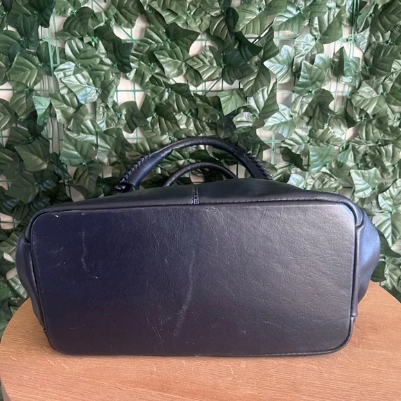 Vera Pelle made in Italy leather handbag bleu navy - Picture 8 of 12